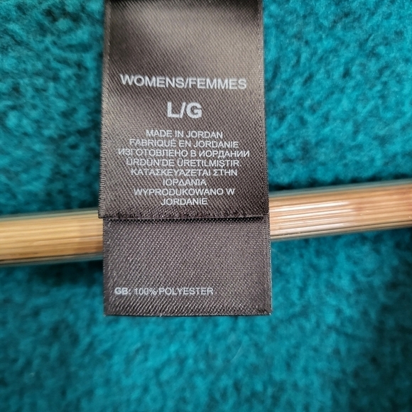 North Face Knit Style Fleece Jacket Crescent Sunset Full Zip Teal Women's M/L - Picture 6 of 12